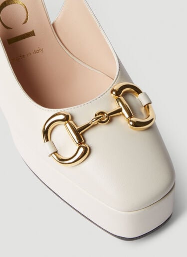 Horsebit High Heel Shoes Gucci Horsebit High Heel Shoes Cream guc0251168