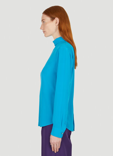 Crêpe de Chine Blouse Gucci Crêpe de Chine Blouse Blue guc0251287