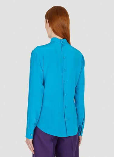 Crêpe de Chine Blouse Gucci Crêpe de Chine Blouse Blue guc0251287