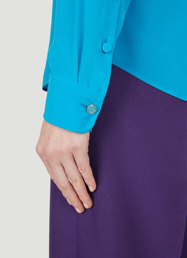 Crêpe de Chine Blouse Gucci Crêpe de Chine Blouse Blue guc0251287