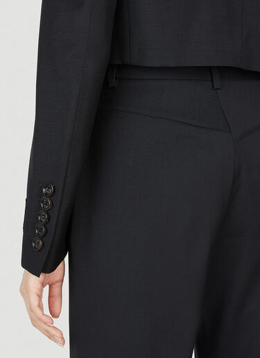 Gucci Cropped Double Breasted Blazer Black guc0252049