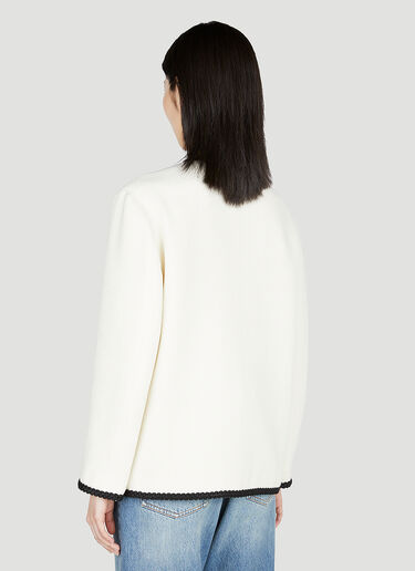 Contrast Trim Jacket Gucci Contrast Trim Jacket White guc0252055