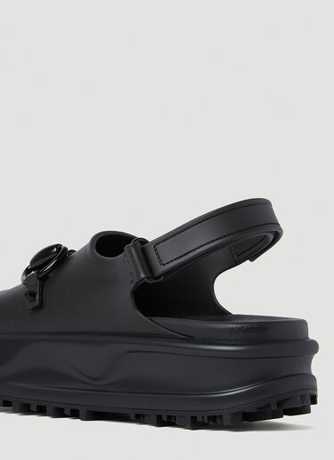 Gucci Horsebit Plaque Sandals Black guc0252094