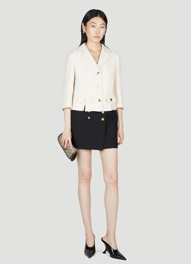 Fine Bouclé Jacket Gucci Fine Bouclé Jacket Cream guc0253035