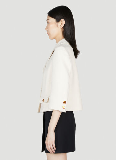 Fine Bouclé Jacket Gucci Fine Bouclé Jacket Cream guc0253035