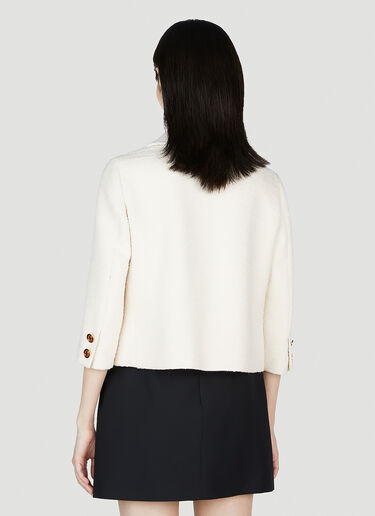 Fine Bouclé Jacket Gucci Fine Bouclé Jacket Cream guc0253035