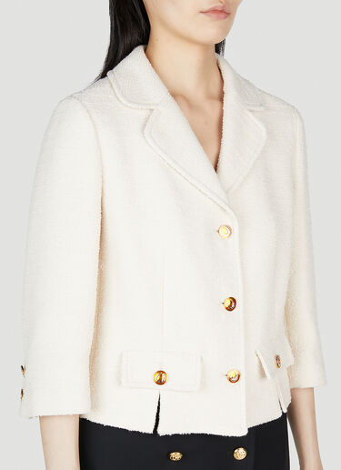 Fine Bouclé Jacket Gucci Fine Bouclé Jacket Cream guc0253035