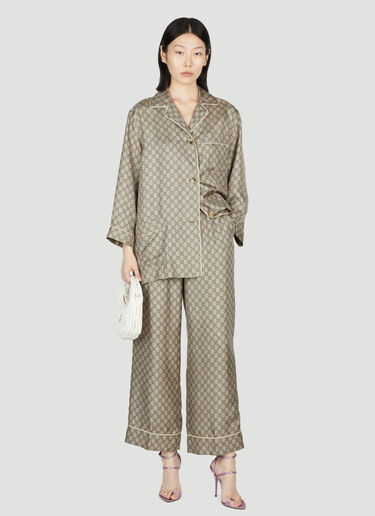 GG 슈프림 실크 팬츠 Gucci GG 슈프림 실크 팬츠 베이지 guc0253065