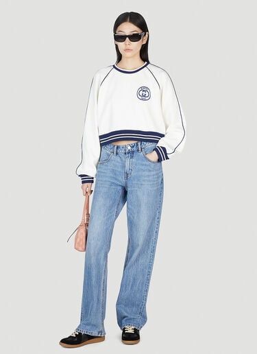 1921 크롭 스웨트셔츠 Gucci 1921 크롭 스웨트셔츠 화이트 guc0253073