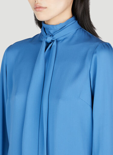Pussy Bow Shirt Gucci Pussy Bow Shirt Blue guc0253074
