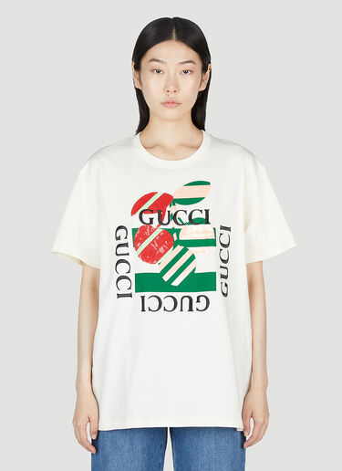 Gucci 체리 시퀸 티셔츠 화이트 guc0253084