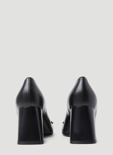 Gucci Horsebit Mid-Heel Pumps Black guc0253104