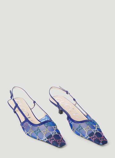 GG Slingback Pumps Gucci GG Slingback Pumps Blue guc0253108