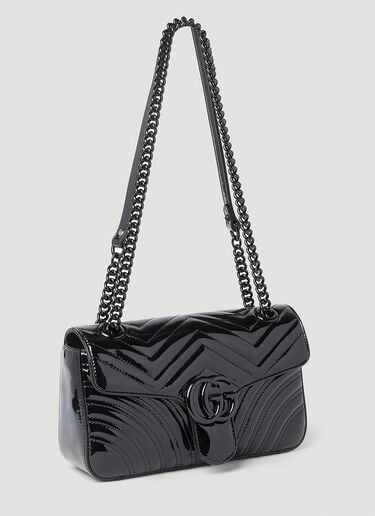 GG Marmont Patent Small Shoulder Bag Gucci GG Marmont Patent Small Shoulder Bag Black guc0253186