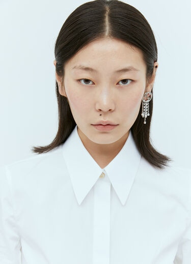 Interlocking G Crystal Single Earring Gucci Interlocking G Crystal Single Earring Silver guc0254039