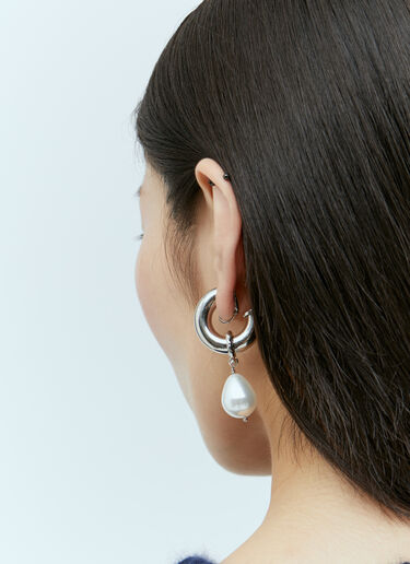 Pearl Charm Single Earring Gucci Pearl Charm Single Earring Silver guc0254040