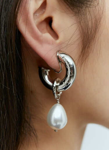 Pearl Charm Single Earring Gucci Pearl Charm Single Earring Silver guc0254040