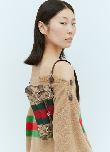 Gucci GG 홀스빗 체인 스몰 숄더백 브라운 guc0254056