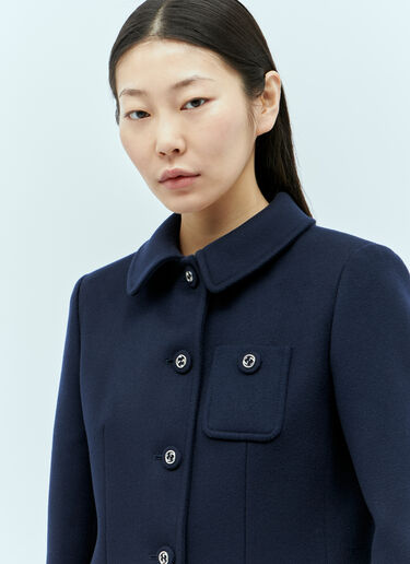 Gucci Wool Coat Blue guc0255001