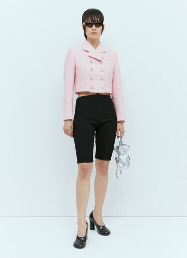 Sequin Bouclé Cropped Blazer Gucci Sequin Bouclé Cropped Blazer Pink guc0255012