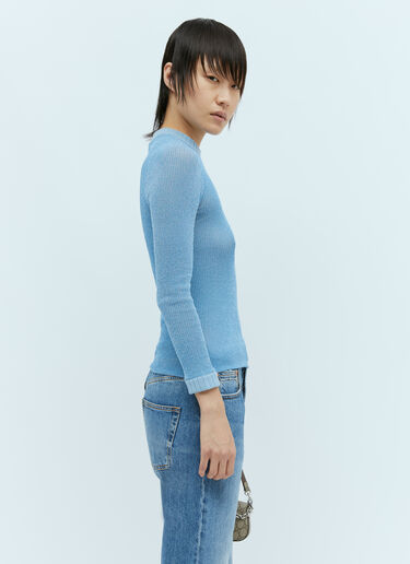 超细 Lamé 针织上衣 Gucci 超细 Lamé 针织上衣 蓝色 guc0255024