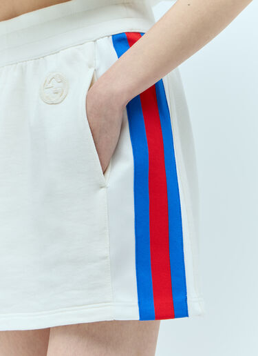 Jersey Mini Skirt With Web Stripe Gucci Jersey Mini Skirt With Web Stripe White guc0255122