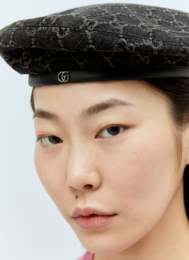 Gucci GG 데님 베레모 블랙 guc0255173
