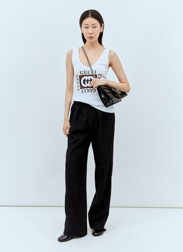 Gucci 徽标印花背心 白色 guc0257009