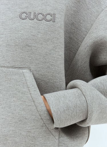 Jersey Hooded Sweatshirt Gucci Jersey Hooded Sweatshirt Grey guc0257038