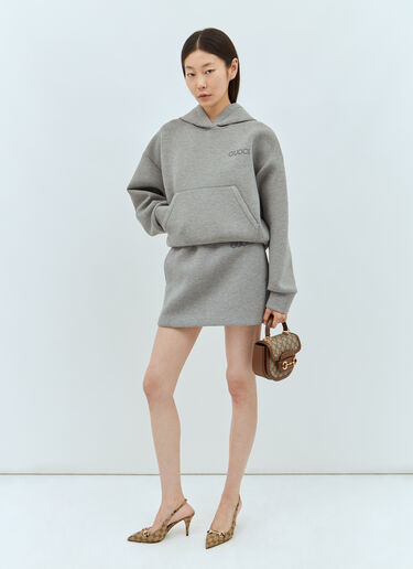 Jersey Mini Skirt Gucci Jersey Mini Skirt Grey guc0257039