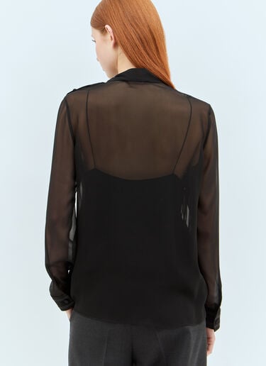 실크 조젯 블라우스 Gucci 실크 조젯 블라우스 블랙 guc0257042