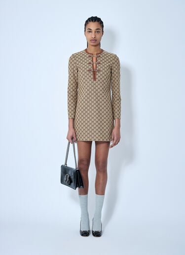 Gucci GG Canvas Dress Beige guc0259002