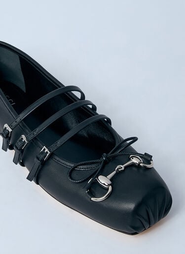 Horsebit Ballerina Flats Gucci Horsebit Ballerina Flats Black guc0259033