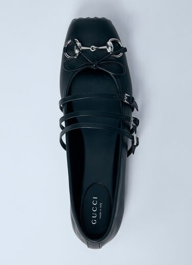 Horsebit Ballerina Flats Gucci Horsebit Ballerina Flats Black guc0259033