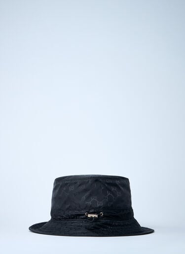 Gucci Logo Motif Bucket Hat Black guc0261046