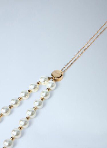 Gucci Interlocking Pearl Necklace Gold guc0261143