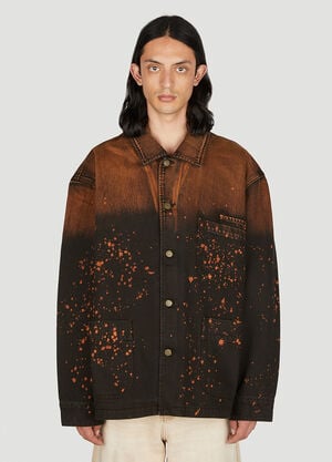 Guess USA Splattered Denim Chore Jacket Black gue0152001