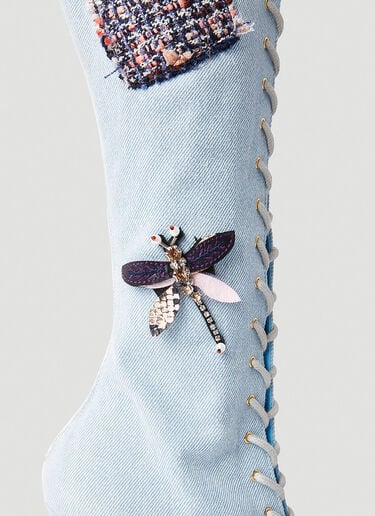 Denim Lace Up Boots Guess USA Denim Lace Up Boots Blue gue0250022