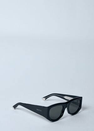 Gucci 矩形框太阳镜  黑色 gus0259055