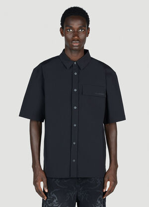Han Kjøbenhavn Nylon Short Sleeve Shirt Black han0153012