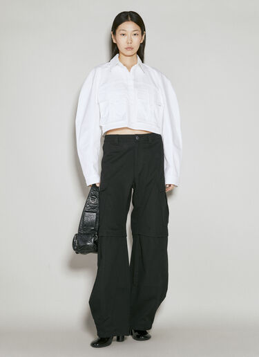 Han Kjøbenhavn 카고 포켓 크롭 셔츠 화이트 han0254003