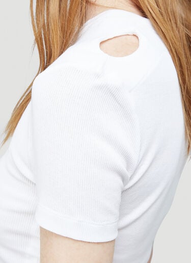 Helmut Lang Cut-Out T-Shirt White hlm0244002