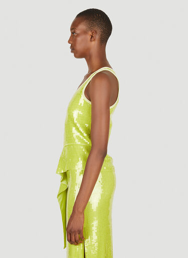 Helmut Lang 비대칭 탱크 탑 그린 hlm0249014