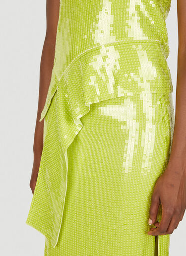 Helmut Lang 비대칭 탱크 탑 그린 hlm0249014