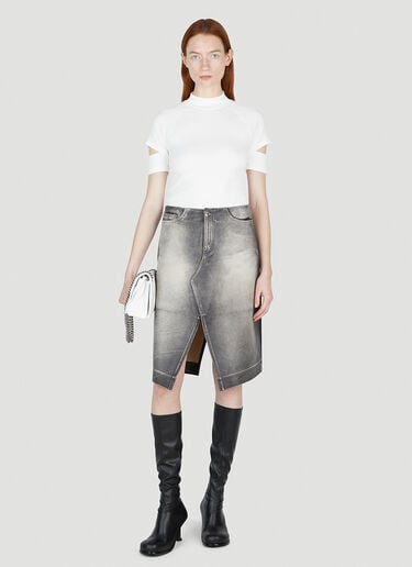 Helmut Lang 컷아웃 커프스 탑 화이트 hlm0251009