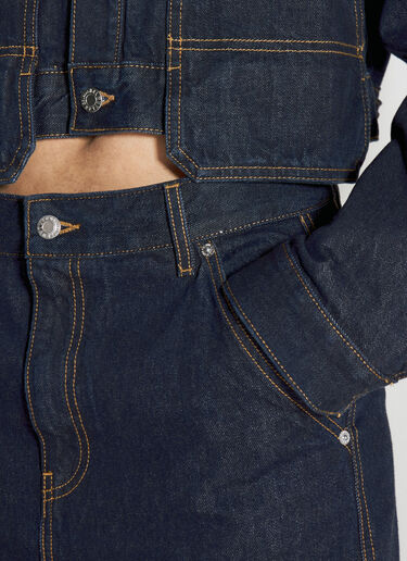 슬릿 데님 미디 스커트 Helmut Lang 슬릿 데님 미디 스커트 블루 hlm0254002