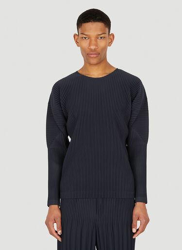 Homme Plissé Issey Miyake Plissé Long-Sleeved Top Blue hmp0148006