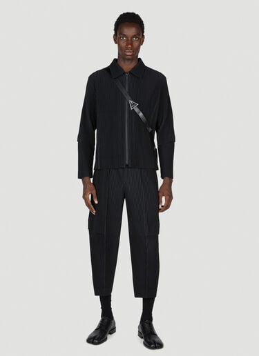 Homme Plissé Issey Miyake 플리츠 크롭 팬츠 블랙 hmp0153008