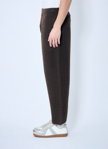 Homme Plissé Issey Miyake 루스틱 니트 트랙 팬츠 브라운 hmp0159006