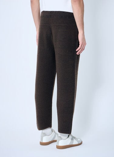 Homme Plissé Issey Miyake 루스틱 니트 트랙 팬츠 브라운 hmp0159006